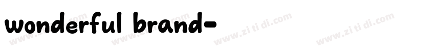 wonderful brand字体转换